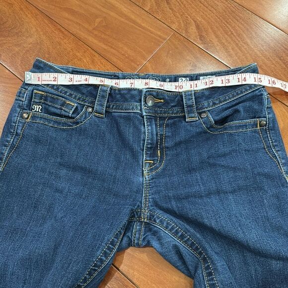 MISS ME Women's Plain Stretch Crop Skinny Zip Ankle Jeans Mid Rise Blue Size 29 - Picture 10 of 12